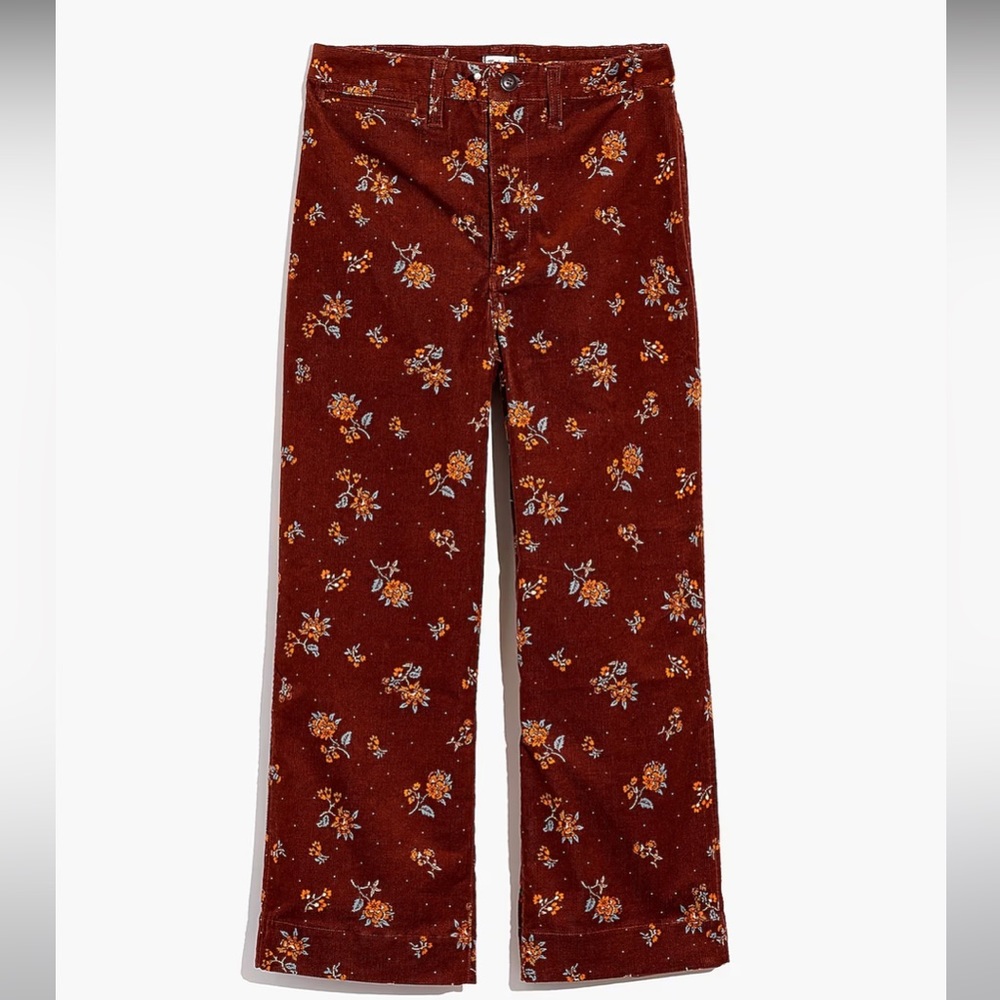 Madewell Emmett Wide-Leg Crop Pants in Mumbai Floral